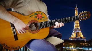 『Sous le ciel de Paris』LucasGitanoFamily【flamenco guitar cover】French song music by night Edith Piaf