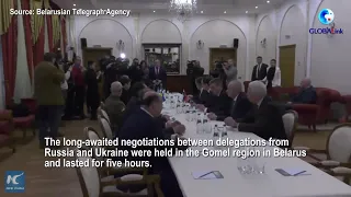 GLOBALink | Russia-Ukraine peace talks end in Belarus, local residents call for peace