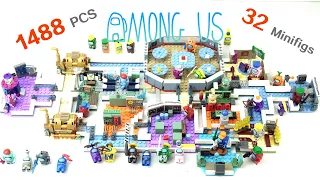 Lego Among Us The Skeld Full Map Scene Brick Sets Unbox & Build