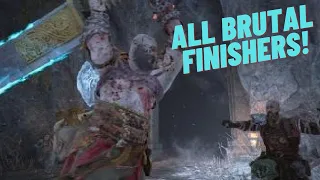 God of War Ragnarok - All Kratos Finishing Moves & Brutal Executions (4K 60FPS)