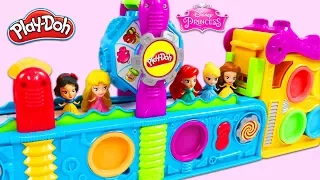 Disney Princesses Get Birthday Surprise Toys from Magic Play Doh Mega Fun Factory Playset!