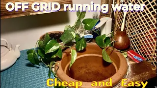 #9 OFF GRID| SIMPLE solution to have RUNNING WATER and a sink|How to #tinyhouse #diy #howto  #airbnb