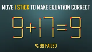 Move 1 Stick To Make Equation Correct-New Full 14