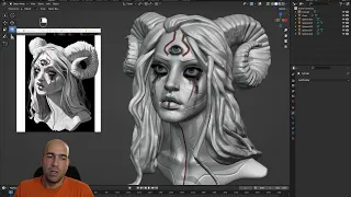 Horny Girl sculpt in blender part 2