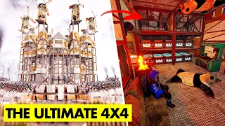 THE ULTIMATE 4X4 - Best Clan Base In RUST? Open Core + Mini China Wall | Rust Building Tutorial 2023