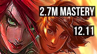 KATARINA vs TALIYAH (MID) | 2.7M mastery, 8 solo kills, Godlike, 400+ games | NA Diamond | 12.11