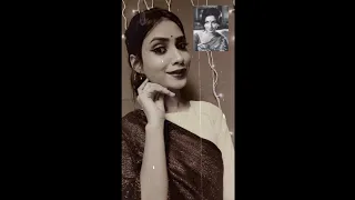 Sharmila Tagore inspired makeup tutorial #shorts #sharmilatagore #makeup #inspiredmakeup #hitreel