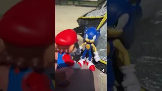 Sonic drowns Mario #sonic #shorts #figures #mario