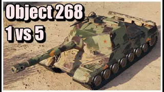 World of Tanks Object 268 - 8 Kills 5,6K Damage (1vs5) Airfield