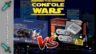 Versus Battle - Nintendo Snes Mini vs Sega Megadrive Flashback Console Wars !!