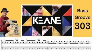 EVERYBODY'S CHANGING (Keane) How to Play Bass Groove Cover with Score & Tab Lesson