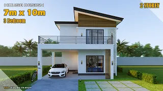 Small House Design | Simple House 7m x 10m 2 Storey | 3 Bedroom