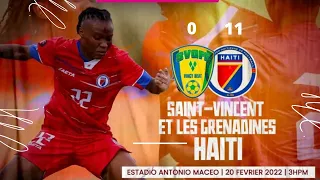 Medam Haïti Kraze Saint Vincent 11-0 nan kad eliminatwa koup di mond 2023