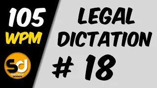 # 18 | 105 wpm | Legal Dictation | Shorthand Dictations