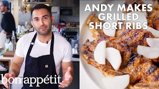 Andy Makes Grilled Short Ribs with Pickled Daikon | From the Test Kitchen | Bon Appétit