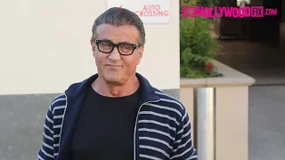 Sylvester Stallone Signs Autographs For Fans After Lunch In Beverly Hills 12.19.16