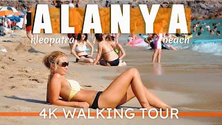 ALANYA KLEOPATRA BEACH TURKIYE - WALKING TOUR 4K HDR