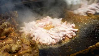 Korean Street Food: Unlimited Refill of Pork Offal: Moran Market