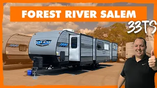 Biggest Bunk House Travel Trailer EVER! Salem 33TS