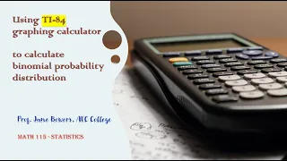 Using TI-84 to calculate binomial probability distribution