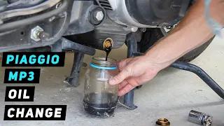 Piaggio MP3 - Oil Change | Mitch's Scooter Stuff