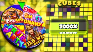 WHEEL DECIDE Which Bonuses to BUY.. INSANE WIN on CUBES 2 !? (Bonus Buys)