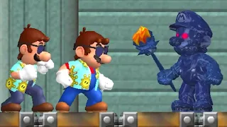 New Super Mario Bros Wii - All Shadow Mario Bosses