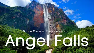 Angel Falls in Venezuela Drone view 4K BlueMoon Universe