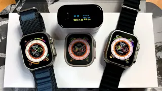 Apple Watch Ultra Copy Review Functions & Sensor Test IWO Watch H11 Ultra vs GS Ultra 8 - ASMR