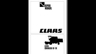 Claas Dominator 38 48 58 68 -  Workshop Manual