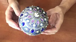 Декор Новогоднего Шара.Точечная роспись.Decor Christmas balls.Dot painting.