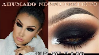 Maquillaje Ahumado en NEGRO paso a paso PERFECTO / Flawless SMOKEY EYE in BLACK | auroramakeup
