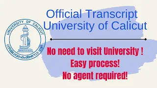Official transcript | University of Calicut | WES, IQAS, CES, ICES  | ECA