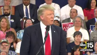 Donald Trump does Hillary Clinton teleprompter impression - Audience roars - Erie, Pennsylvania