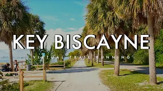 Virtual Trail Running Beach Run in Miami | No Name Harbor | Bill Baggs Cape Florida State Park 4K