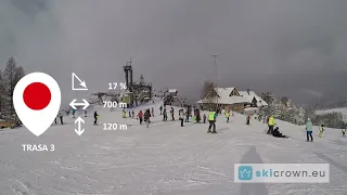 Czorsztyn Ski Kluszkowce Małopolska / trasa 3, cały zjazd