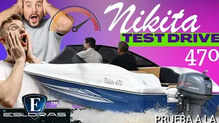 LANCHA NIKITA 470 OPEN (TEST DRIVE) 2022 CON 40HP HIDEA 2T [Rendimiento y bajo consumo] ✔️