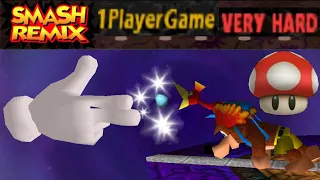 Smash Remix - Classic Mode Gameplay with Giant Banjo & Kazooie (VERY HARD)