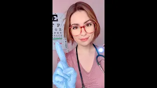 ASMR FASTEST Eye Exam of all time #shorts asmr medical eye examination, Lens 1 or 2, cranial nerve