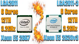 Насколько архитектура Haswell-E производительнее Sandy Bridge-E на примере Xeon E5 2667 и E5 2620v3?