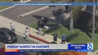 Suspect in custody after pursuit in stolen truck