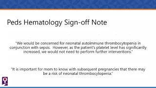 FWGBD Webinar: A Case Based Conversation on FNAIT (Fetal and Neonatal Thrombocytopenia)