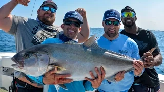 Amberjack Fishing Challenge | Layne Norton VS. World Campion Powerlifter & NFL Linebacker