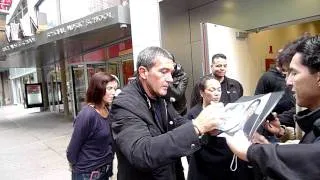 Antonio Banderas Puss in Boots Shrek signing autographs promoting The Skin I live in