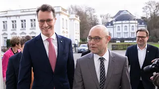 Hendrik Wüst zu Gast bei Jörg-Michael Schrader im Kreis Minden Lübbecke