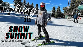 SKIING in Snow Summit Big Bear | From TOP to Bottom on SUMMIT run