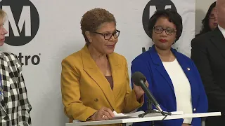 Mayor Karen Bass addresses Metro safety