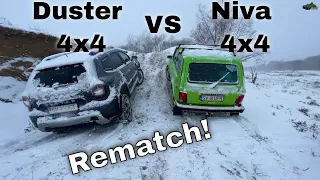 Duster 4x4 vs Lada Niva 4x4 Snow Offroad