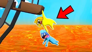 ¡SUJÉTATE FUERTE! 😱 ¡NO TE CAIGAS A LA PISCINA LAVA DE PLASTILINA!🔥 HUMAN FALL FLAT #2