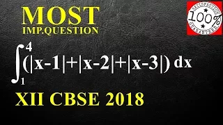 Q61 Class 12 Maths 100∫1^(4 )( |x-1|+ |x-2|+|x-3| ) dx Important Questions CBSE Board Exam 2018